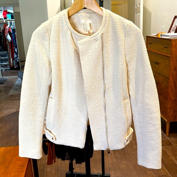 H&M Jackets & Blazers - H&M Textured Weave Blazer Ivory Size 6